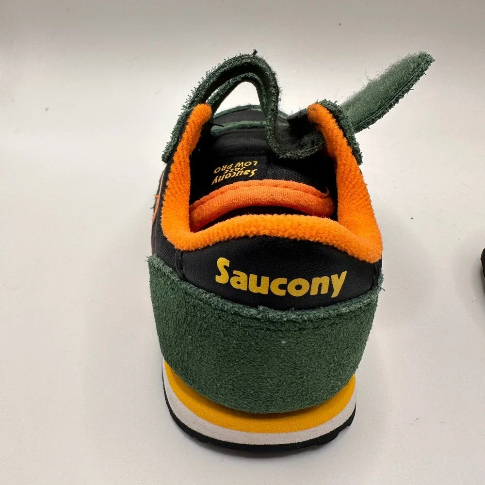 Saucony Jazz Low Pro Toddler Shoes Size 4M Green Orange Black SL265488 Sneaker